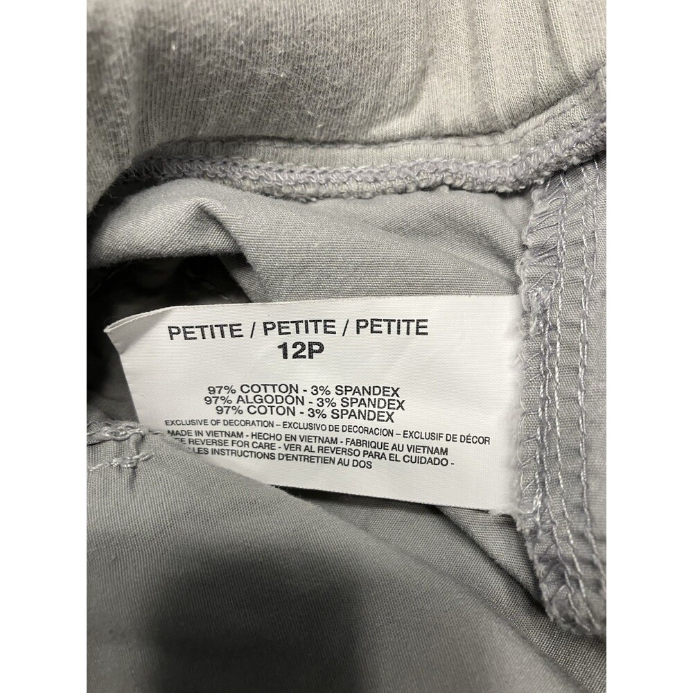 Gloria Vanderbilt Womens Petite Gray Capris Size 12P - Picture 3 of 7